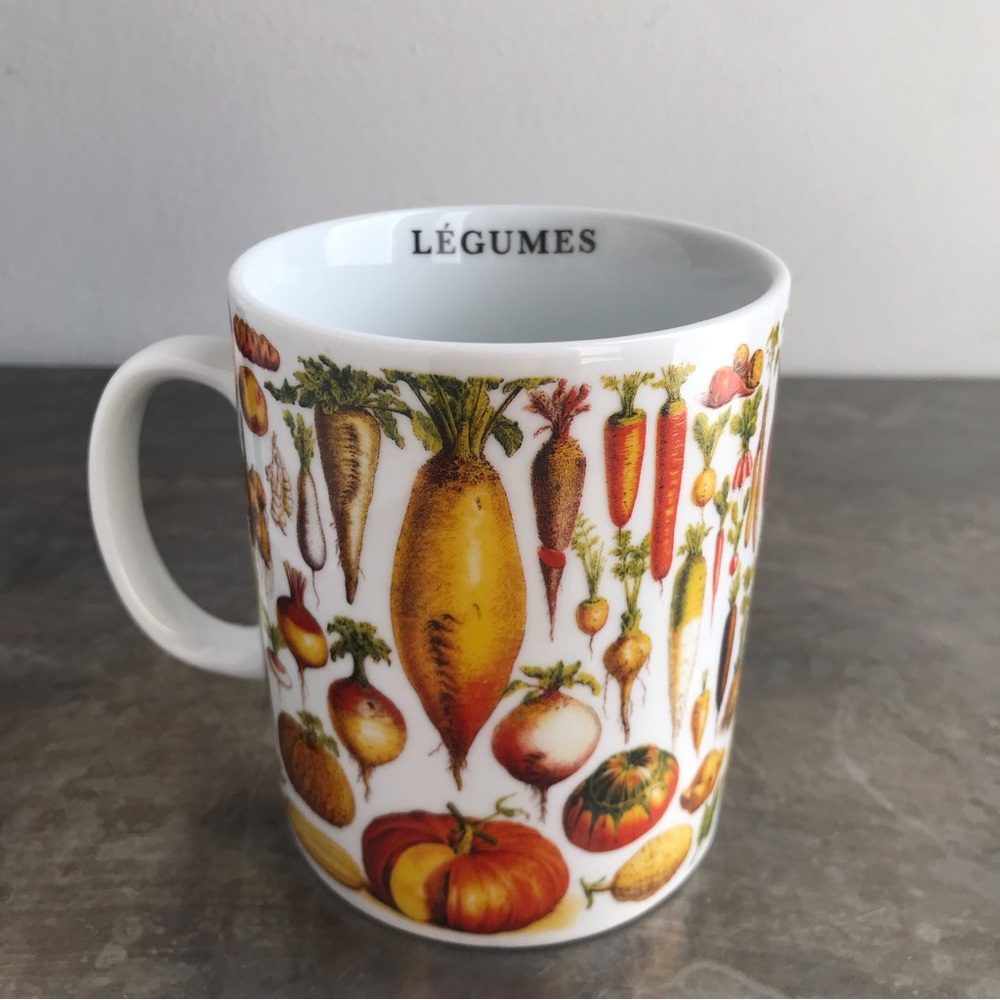 Vegetable / Legume Mug, vintage drawings